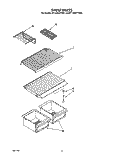 SHELF Diagram and Parts List for RT14DKXYW01  Roper Refrigerator