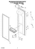 REFRIGERATOR DOOR PARTS Diagram and Parts List for KSRG25FVMS00  KitchenAid Refrigerator