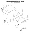 TOP GRILLE AND UNIT COVER Diagram and Parts List for KSSC42FKB00  KitchenAid Refrigerator