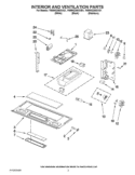 INTERIOR AND VENTILATION PARTS Diagram and Parts List for YWMH2205XVQ1  Whirlpool Microwave
