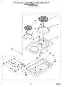 OPTIONAL ELECTRIC COIL MODULE Diagram and Parts List for RC8900XAQ1  Whirlpool Cooktop
