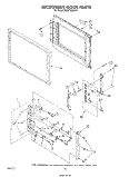 MICROWAVE DOOR Diagram and Parts List for RM278BXV0  Whirlpool Microwave Oven Combo