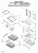 SHELF PARTS Diagram and Parts List for KBRS20EVWH00  KitchenAid Refrigerator