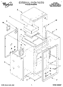 EXTERNAL OVEN Diagram and Parts List for SB130PER5  Whirlpool Wall Oven