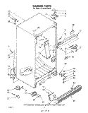 CABINET Diagram and Parts List for ET19TKXLWR2  Whirlpool Refrigerator