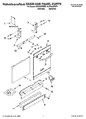 DOOR AND PANEL PARTS Diagram and Parts List for KUDU02VRSS1  KitchenAid Dishwasher