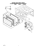 DOOR AND LATCH Diagram and Parts List for KCMS125YWH0  KitchenAid Microwave