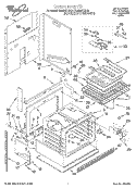 OVEN Diagram and Parts List for RS696PXBQ4  Whirlpool Range