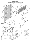 UNIT Diagram and Parts List for ET8BPKXKZ00  Whirlpool Refrigerator