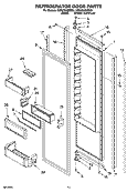 REFRIGERATOR DOOR PARTS Diagram and Parts List for KSSO36QMX02  KitchenAid Refrigerator