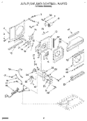AIR FLOW AND CONTROL Diagram and Parts List for AR0500XA2  Whirlpool Air Conditioner