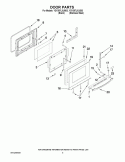DOOR PARTS Diagram and Parts List for YGY397LXUB03  Whirlpool Range