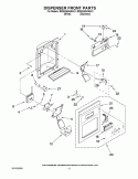 DISPENSER FRONT PARTS Diagram and Parts List for BRS62ARANA01  Whirlpool Refrigerator