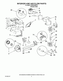 INTERIOR AND AIR FLOW PARTS Diagram and Parts List for KHMS2056SSS2  KitchenAid Microwave