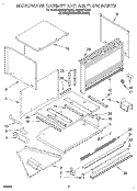 MICROWAVE CABINET AND AIR FLOW Diagram and Parts List for RM280PXBQ0  Whirlpool Microwave Oven Combo