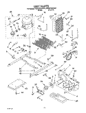 UNIT Diagram and Parts List for 4YED27DQFN04  Whirlpool Refrigerator