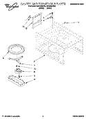 CAVITY AND TURNTABLE, LIT/OPTIONAL Diagram and Parts List for MT6125XBQ0  Whirlpool Microwave