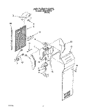 AIRFLOW Diagram and Parts List for 3XARG486WP01  Whirlpool Refrigerator