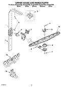 UPPER WASH AND RINSE PARTS Diagram and Parts List for GU2700XTSY0  Whirlpool Dishwasher