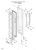 FREEZER DOOR Diagram and Parts List for 3KART700GW01  Whirlpool Refrigerator