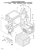 OVEN CHASSIS PARTS Diagram and Parts List for KERC607HBL10  KitchenAid Range