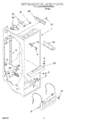 REFRIGERATOR LINER Diagram and Parts List for 3VED27DQFW00  Whirlpool Refrigerator