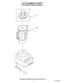 ATTACHMENT PARTS Diagram and Parts List for 9KSB5556ER1  KitchenAid Blender