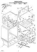 LINER Diagram and Parts List for ET8CHMXKT02  Whirlpool Refrigerator