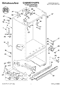 CABINET, LITERATURE Diagram and Parts List for KLBP36FKS01  KitchenAid Refrigerator