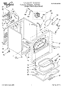 SECTION Diagram and Parts List for LEC8858EQ1  Whirlpool Dryer