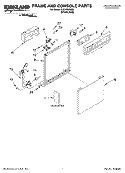 FRAME AND CONSOLE PARTS Diagram and Parts List for SUD7000MS0  Whirlpool Dishwasher