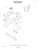 COOKTOP Diagram and Parts List for SF3000EKW0  Whirlpool Range