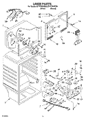 LINER PARTS Diagram and Parts List for ET1FTKXKT03  Whirlpool Refrigerator
