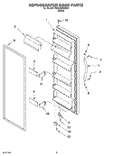 REFRIGERATOR DOOR Diagram and Parts List for RS22AQXKQ00  Roper Refrigerator