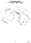 TOP VENTING PARTS, OPTIONAL PARTS Diagram and Parts List for KEBS107SBL00  KitchenAid Wall Oven