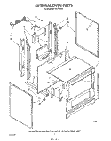 EXTERNAL OVEN Diagram and Parts List for SF330PERW1  Whirlpool Range