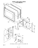 DOOR AND LATCH Diagram and Parts List for MW830EXP0  Whirlpool Microwave