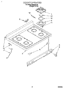 COOKTOP Diagram and Parts List for SF367PEYQ7  Whirlpool Range