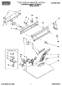 SECTION Diagram and Parts List for REL4632DW0  Roper Dryer