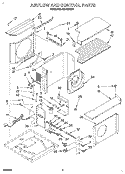 AIRFLOW AND CONTROL Diagram and Parts List for AR1800XA0  Whirlpool Air Conditioner