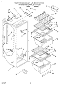 REFRIGERATOR LINER Diagram and Parts List for 4ED20ZKXDW02  Whirlpool Refrigerator