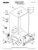 CABINET PARTS Diagram and Parts List for ISC23CDEXY02  Whirlpool Refrigerator