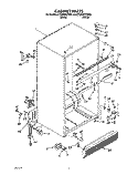 CABINET Diagram and Parts List for ET20RKYZW00  Whirlpool Refrigerator