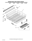 UPPER RACK AND TRACK PARTS Diagram and Parts List for WDT710PAYM2  Whirlpool Dishwasher