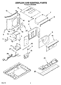 AIR FLOW AND CONTROL PARTS Diagram and Parts List for ACQ122XR0  Whirlpool Air Conditioner