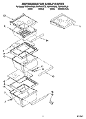 REFRIGERATOR SHELF PARTS Diagram and Parts List for ED2FHAXSL03  Whirlpool Refrigerator