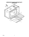 MICROWAVE CABINET AND SHELF Diagram and Parts List for KEMI300WBL2  KitchenAid Microwave Oven Combo