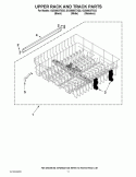 UPPER RACK AND TRACK PARTS Diagram and Parts List for GU3000XTXB2  Whirlpool Dishwasher