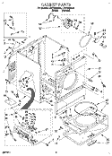 CABINET Diagram and Parts List for LGR7646AN2  Whirlpool Dryer