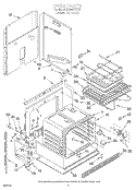 OVEN Diagram and Parts List for RS630PXYH1  Whirlpool Range